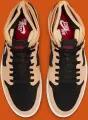 Кроссовки Nike AIR JORDAN 1 ZOOM CMFT светло-коричнево-черно-оранжевые CT0978-200