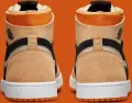Кроссовки Nike AIR JORDAN 1 ZOOM CMFT светло-коричнево-черно-оранжевые CT0978-200