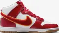 Кроссовки Nike DUNK HI RETRO UNIVERSITY красно-белые DR8805-101