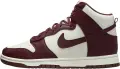 Кроссовки женские Nike DUNK HIGH бело-бордовые DD1869-601