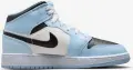Кросівки підліткові Nike AIR JORDAN 1 MID (GS) блакитно-чорно-білі 555112-401