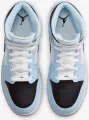 Кросівки підліткові Nike AIR JORDAN 1 MID (GS) блакитно-чорно-білі 555112-401