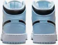 Кросівки підліткові Nike AIR JORDAN 1 MID (GS) блакитно-чорно-білі 555112-401