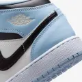 Кросівки підліткові Nike AIR JORDAN 1 MID (GS) блакитно-чорно-білі 555112-401