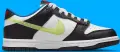 Кроссовки подростковые Nike DUNK LOW (GS) бело-черно-лимонные DQ0977-100