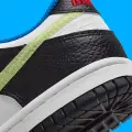 Кроссовки подростковые Nike DUNK LOW (GS) бело-черно-лимонные DQ0977-100