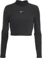Свитшот женский Nike SPORTSWEAR PHOENIX PLUSH SLIM CROPPED COSY FLEECE черный FN3619-010