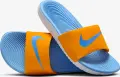 Шлепанцы подростковые Nike KAWA (GS/PS) оранжево-голубые FJ8812-801