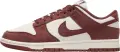 Кроссовки женские Nike DUNK LOW SUEDE бордово-белые HJ7673-001