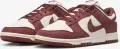 Кроссовки женские Nike DUNK LOW SUEDE бордово-белые HJ7673-001