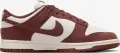 Кроссовки женские Nike DUNK LOW SUEDE бордово-белые HJ7673-001