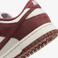 Кроссовки женские Nike DUNK LOW SUEDE бордово-белые HJ7673-001