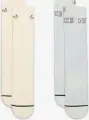 Шкарпетки Nike EVERYDAY PLUS CUSHIONED CREW бежеві, світло-сірі (2 пари) DZ1551-903