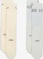 Шкарпетки Nike EVERYDAY PLUS CUSHIONED CREW бежеві, світло-сірі (2 пари) DZ1551-903