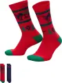 Шкарпетки Nike EVERYDAY PLUS CUSHIONED WINTER WONDERLAND CREW червоно-зелені, темно-сині (2 пари) HV6939-900