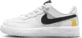 Кроссовки детские Nike AIR FORCE 1 LOW EASYON (PS) бело-черно-желтые IR3985-121