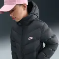 Куртка підліткова Nike SPORTSWEAR ALL DAY PLAY THERMA-FIT LOOSE-FIT чорно-світло-рожева HQ4976-011