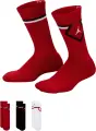 Шкарпетки дитячі Nike JORDAN DIAMOND CREW червоні, чорні, білі (3 пари) BJ0832-R78