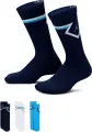 Шкарпетки дитячі Nike JORDAN DIAMOND CREW темно-сині, білі, блакитні (3 пари) BJ0832-695