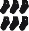 Носки детские Nike JORDAN EVERYDAY ESSENTIALS ANKLE черные (6 пар) BJ0593-023