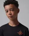 Футболка підліткова Nike JORDAN COMPASS JUMPMAN чорно-оранжево-жовта 95F542-023