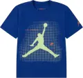 Футболка подростковая Nike JORDAN JUMPMAN GRID BLUR сине-салатовая 95F634-U89