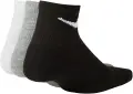 Носки детские Nike CUSHIONED ANKLE белые, серые, черные (3 пары) UN0026-W2F