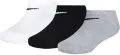 Носки детские Nike NO SHOW белые, серые, черные (3 пары) UN0025-W2F