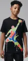 Футболка подростковая Nike JORDAN SUPER SPLASH PAINT SPILL JUMPMAN черная 95F896-023