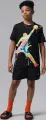 Футболка подростковая Nike JORDAN SUPER SPLASH PAINT SPILL JUMPMAN черная 95F896-023
