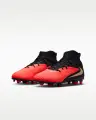 Бутсы детские Nike JR PHANTOM 6 HIGH CLUB FG/MG красно-черные HQ2022-600