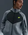 Толстовка Nike TECH FLEECE WINDRUNNER серо-темно-серо-лимонная IH4302-065