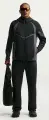 Толстовка Nike TECH FLEECE COLOUR BLOCK WINDRUNNER черно-темно-серая IF1325-010