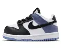 Кроссовки детские Nike DUNK LOW ESS+ бело-черно-фиолетовые IQ2750-103