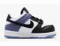 Кроссовки детские Nike DUNK LOW ESS+ бело-черно-фиолетовые IQ2750-103