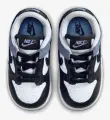 Кроссовки детские Nike DUNK LOW ESS+ бело-черно-фиолетовые IQ2750-103