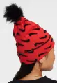 Шапка дитяча Nike PEAK POM POM BEANIE червоно-чорна FJ6306-633