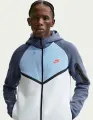 Толстовка Nike TECH FLEECE WINDRUNNER бело-голубая IH4302-100