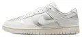 Кроссовки женские Nike DUNK LOW NEXT NATURE бело-серебряные IB7311-001