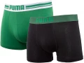Труси (боксерки) Puma PLACED LOGO BOXER 2P зелено-чорні 90651904