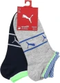 Шкарпетки дитячі Puma BOYS SNEAKER 2P STRIPE чорно-сірі (2 пари) 104001001-030