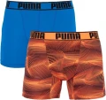 Труси (боксерки) Puma ACTIVE BOXER PRINT 2P оранжево-чорні, сині (2 пари) 501010001-030