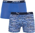Труси (боксерки) Puma LOGO AOP BOXER 2P синьо-біло-чорні, сині (2 пари) 501003001-010