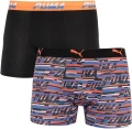 Труси (боксерки) Puma LOGO AOP BOXER 2P чорно-оранжево-сині, чорні (2 пари) 501003001-030