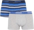 Труси (боксерки) Puma WORLDHOOD STRIPE TRUNK 2P сірі, біло-синьо-темно-сині (2 пари) 501004001-010