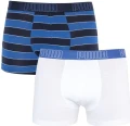 Труси (боксерки) Puma YD BOLD STRIPE BOXER 2P білі, синьо-чорні (2 пари) 501001001-010