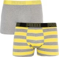 Труси (боксерки) Puma YD BOLD STRIPE BOXER 2P сіро-жовті, сірі (2 пари) 501001001-020