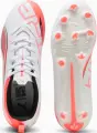 Бутсы детские Puma ULTRA 5 PLAY FG/AG бело-коралловые 108170-01