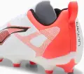 Бутсы детские Puma ULTRA 5 PLAY FG/AG бело-коралловые 108170-01
