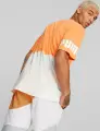 Футболка Puma POWER COLORBLOCK оранжево-біла 673321-46